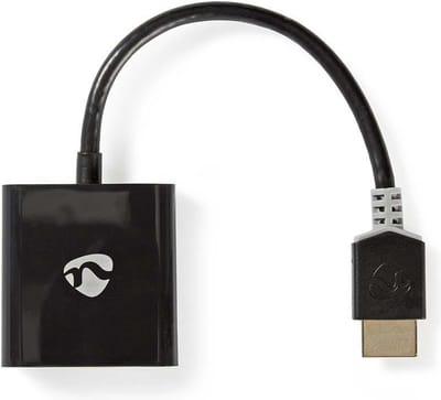 Nedis HDMI Kabel - HDMI Connector - VGA Female 15p - 1080p - Verguld - 0.20 m - Recht - PVC - Antraciet - Polybag