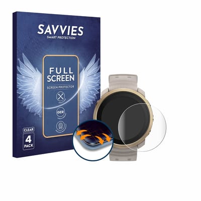 Savvies - Screenprotector voor Polar Vantage M3 - Folie Beschermfolie transparant volledig dekking 4 Stuks