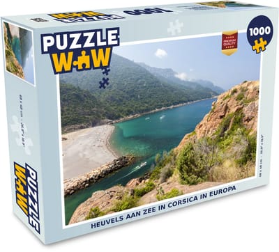 Puzzel Heuvels aan zee in Corsica in Europa - Legpuzzel - Puzzel 1000 stukjes volwassenen