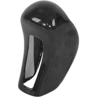 Cache de Pommeau de Levier de Vitesse de Voiture Protecteur Fibre de Carbone Forgée Remplacement pour Maserati Levante Geberit Quattroporte 2013‑2018 black