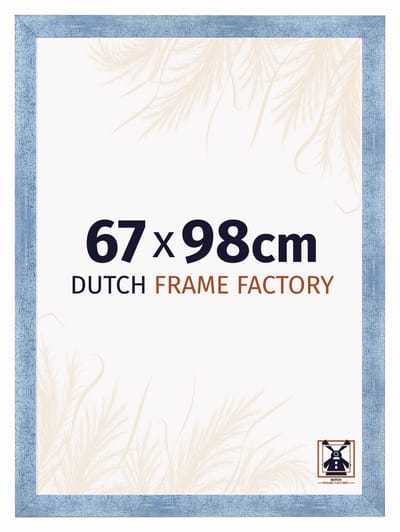 Fotolijst 67x98 cm - MDF - Helder Blauw Geveegd - Praag