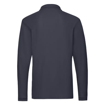 Fruit of the Loom Heren Premium poloshirt met lange mouwen (Deep Navy)