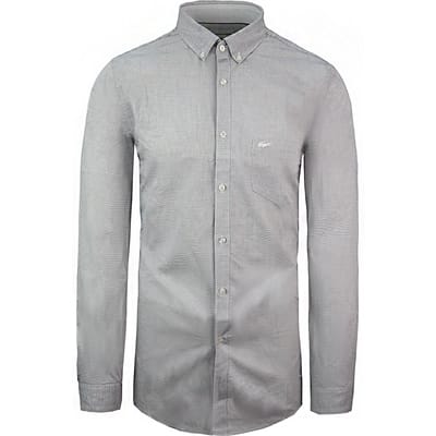Lacoste Regular Fit Heren Wit/Zwart Overhemd