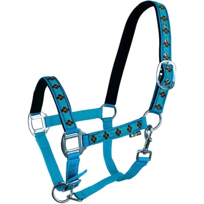 York Kimi Halster Pony Turquoise Bruin - Verstelbaar & Stijlvol