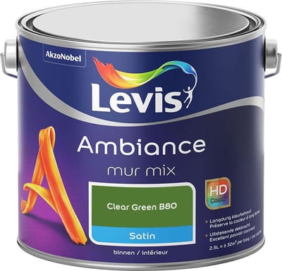 Levis - Ambiance Mur Satin Mix - Clear Green B80 - Mengverf - 2,5 L