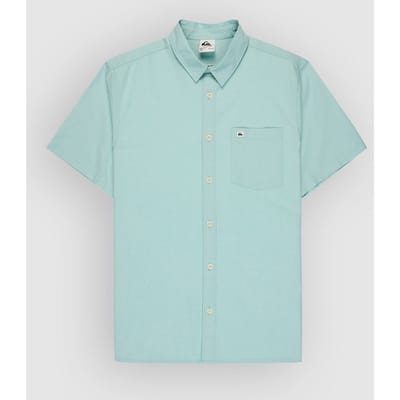 Quiksilver Drumfins Overhemd Met Korte Mouwen Groen S Man