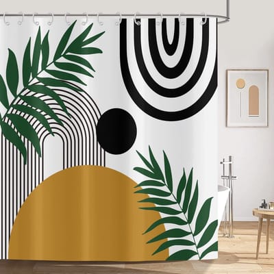 Cosensi- Douchegordijn 180x200 cm - Boho-stijl - Waterdicht - Wasbaar - Met 12 Haken - Uniek Design - Badgordijn