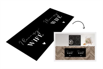 Keukenloper - Loper keuken - Vrouw - Love - Partner - Quote - 120x50 cm - Keukenloper vinyl