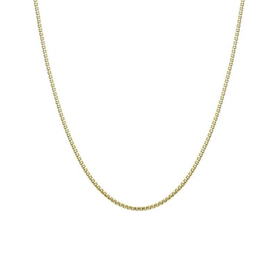 Lucardi Dames Ketting Venetiaanse schakel 0,55mm - 14 karaat goud - Ketting - Cadeau - 60 cm - Geelgoud