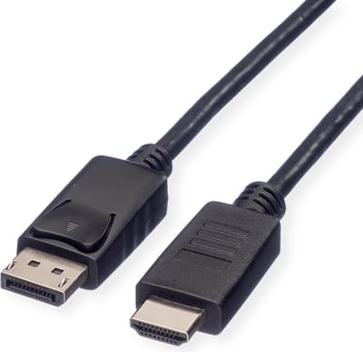 ROLINE DisplayPort Kabel DP - HDMI, M/M, zwart, 1 m
