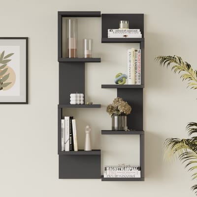 Wandrekset Omn 93x24x15 cm antraciet [en.casa]