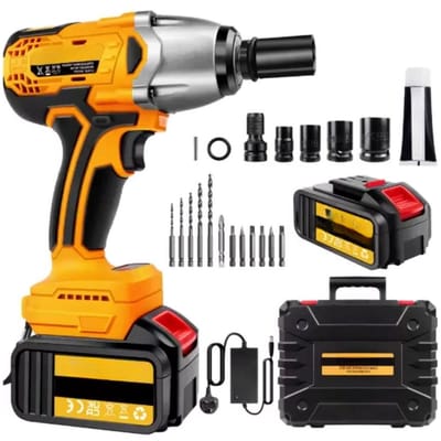 Krachtige Accu-Slagmoersleutel - 1500Nm - 3 in 1 Elektrische Boor & Slagmoersleutel - Borstelloos Slagpistool 1/2" Driver - Autobandwiel - 3 Versnellingen