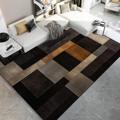 Nordic Zwart Bruin Tapijt voor Woonkamer Huisdecoraties Salontafel Groot Oppervlak Ruitjes Vloerkleden Slaapkamer Vloermatten Kinder Tapijt 160*200cm