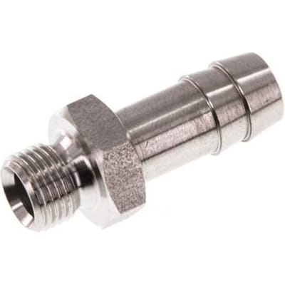 G 1/8'' Buitendraad x 9mm RVS Slangpilaar 40 Bar