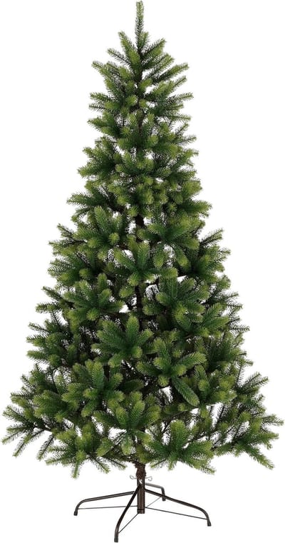 Black Box Trees Nagoya - Kerstboom met Natuurgetrouwe Naalden en Volle Uitstraling - Kerstversiering voor Binnen - Kunstboom Rond met Lichtbesneeuwde Takken - H210 x Ø115 cm - Groen
