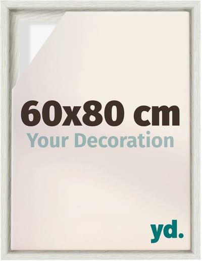 Your Decoration - Baklijst 60x80 cm - White Wash - Baklijst voor Canvas - MDF - Lyon