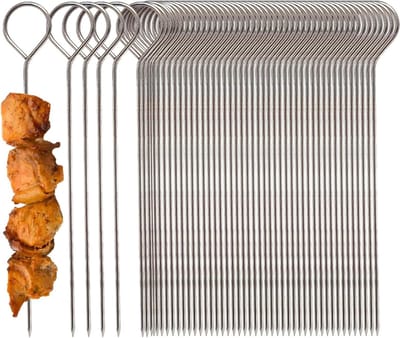 Hoogwaardige roestvrijstalen rouladnaalden, 50 stuks, 15 cm, ideaal voor grillen, barbecuen en koken, eenvoudig te reinigen en te gebruiken