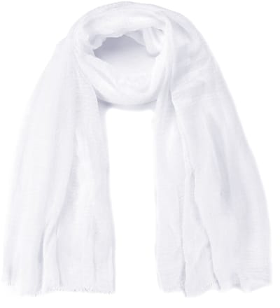 Luxe Viscose Sjaal – Zacht & Comfortabel – 180x90cm – Effen - Wit