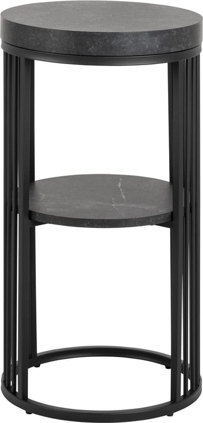 Giga Living Nachtkastje Diego - Zwart - Rond 35x35x65cm