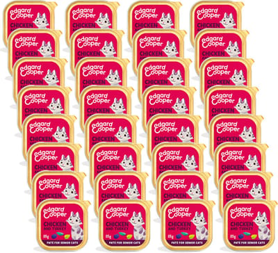 Edgard & Cooper Senior PatÃ© - Kattenvoer - 32 x Kip Kalkoen 85 g