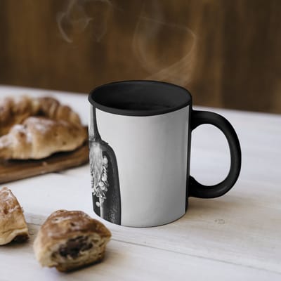Magische Mok - Foto op Warmte Mokken - Koffiemok - Pepers - Zwart - Wit - Zaadlijsten - Magic Mok - Beker - 350 ML - Theemok