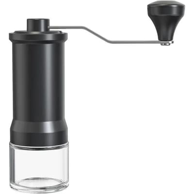 Handmatige Koffiemachine Draagbaar Thuis Klein Handmatig Molentje Keramische Maalkern met Reinigingsborstel Koffiebonenmolen black