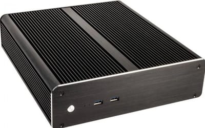 Akasa Euler A-ITX19-M1BV2 - Bureaumodel Mini-ITX - 2x USB 3.0 (USB 3.1 Gen 1) - aluminium - zwart
