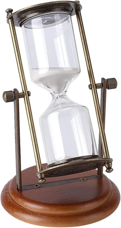 Zandloper 15 Minuten - Zandloper Timer - Tijd Beheer - Vintage Decoratie - 15 Centimeter