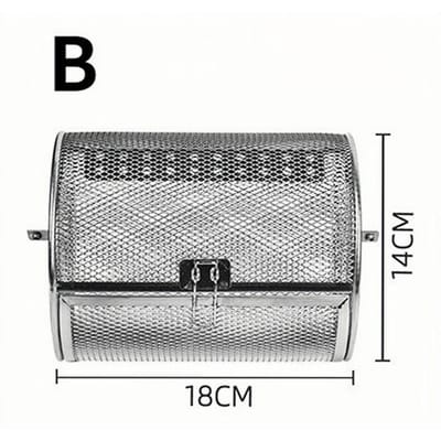 Roestvrijstalen Oven Roterende Grillkooi Noten Koffiebonen Bakmand voor Barbecue Airfryer Rotisserie Accessoires
