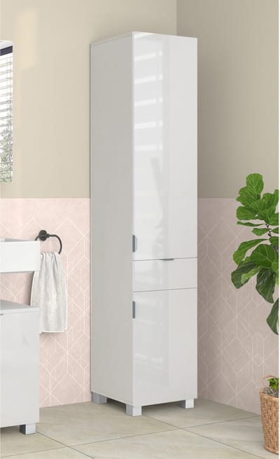 Atlas-Badkamermeubel - 2-deuren 1-lade - Wit Houtlook