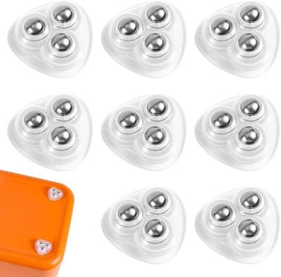 8 Stuks Mini Zwenkwielen voor Keuken, 360° Draaibare Wielen voor Meubels, Afvalbak en Opbergdozen