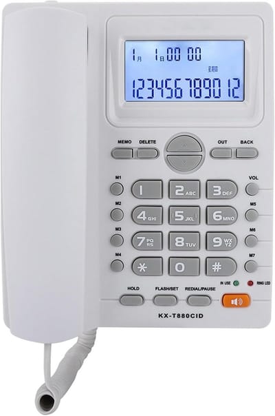 Vaste Telefoon met LCD Scherm en Handsfree Functie - Duidelijk Geluid voor Thuis of Kantoor