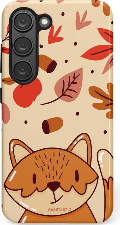 Casetastic hoesje geschikt voor Samsung Galaxy S23 - Dubbellaagse bescherming - Boskat op avontuur - Fashion Case - Zand Terracotta Rood