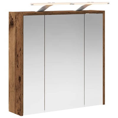 vidaXL - Badkamerspiegelkast - Oudhout - 63,5 - x - 16 - x - 62,5 - cm - Bewerkt - hout