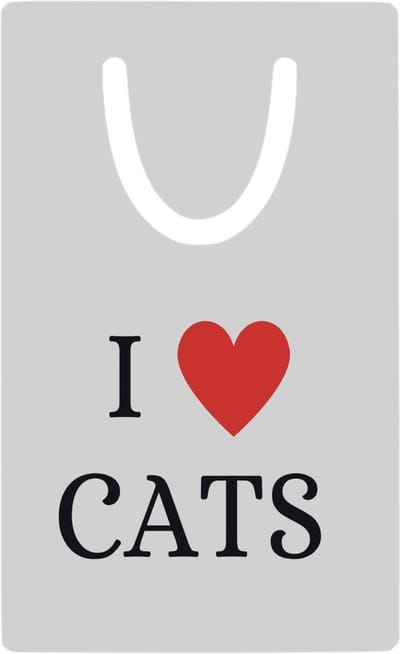 Hacebo® - I love cats metalen boekenlegger - Katten - cadeau kattenliefhebber - cadeau - cadeau poezen liefhebber Bladwijzer boekenleggers - 7.6 cm x 5cm