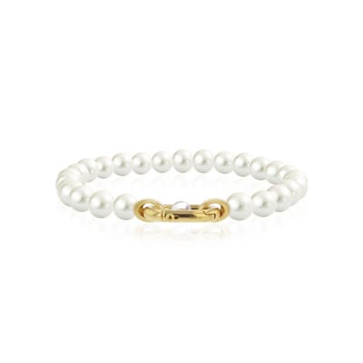 Luna-Pearls - 104.0710 - Armband - Dames - 925er Zilver ve Roségouduld - Zoetwatercultuurparel - 19cm