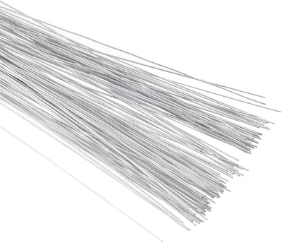 Bloemendraad 28 Gauge - Bloemist Draad - Bloemstukken Maken - Flexibel en Buigzaam - 120 Stuks - Verzinkt Zilver
