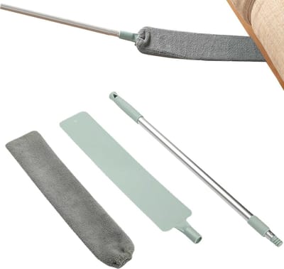 Stofzuiger Stofdoek - Microvezel Reiniger - Huis Reinigen - Uitschuifbare Telescoopsteel - 98.5 cm - Blauw