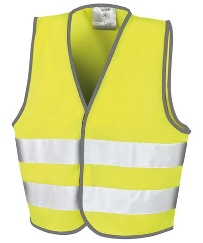 Fluohesje kind met reflecterende strepen Geel M