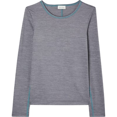 American Vintage Long-sleeved Crew Neck T-shirt Mouse Größe: L | Longsleeves Outlet | Damen