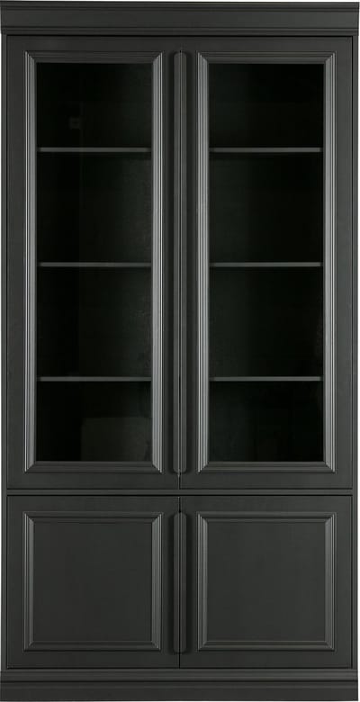 WOOOD Organize Vitrinekast - Grenen - Zwart - 215x110x44