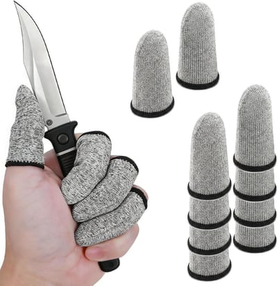 Set van 10 Vingerbeschermers, Snijbestendige en Herbruikbare Antislip Vingerbeschermers, Ademend voor Keuken en Tuinwerk