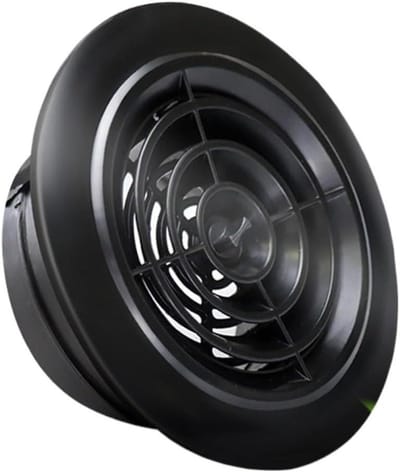 Wandventilatierooster - Ventilatieafdekking - Luchtstroom Reguleren - Verstelbare Opening - 75 mm - Zwart
