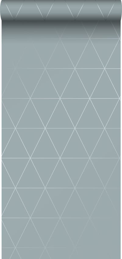 Origin Wallcoverings behang grafische driehoeken vergrijsd blauw - 347713 - 0,53 x 10,05 m