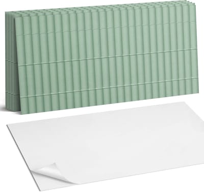 Coloray Plaktegels - Patroon van rechte pijpen in de lay-out Wandtegel Zelfklevend - 60 cm x 30 cm - Groente Plaktegels - 6 stuks - Rechthoek PVC Tegels - Plaktegels Keuken - Zelfklevende Vloertegels Badkamer - Vinyl Tegels - Zelfklevende Wandtegels