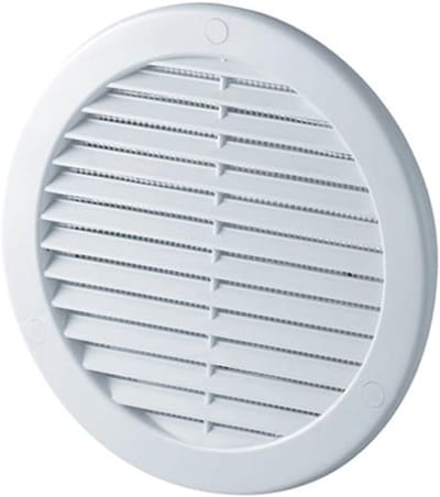 Luchtventilatie Grille Met Spigot en Vliegenscherm - Ø100mm
