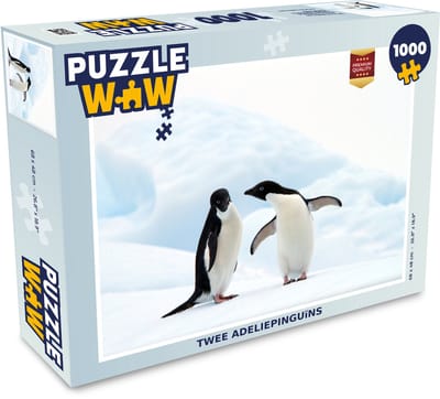 Puzzel Twee adeliepinguïns - Legpuzzel - Puzzel 1000 stukjes volwassenen