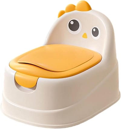 Zindelijkheidstraining Zitting - Kinderpotje Stoel - Zindelijk Leren - Randafwerking Zonder Scherpe Punten - 28 cm Hoog - Wit