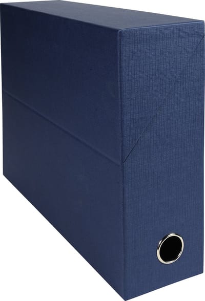 Exacompta 5x Transportdoos Rug 90mm - canvas papier - Donkerblauw - 89527E