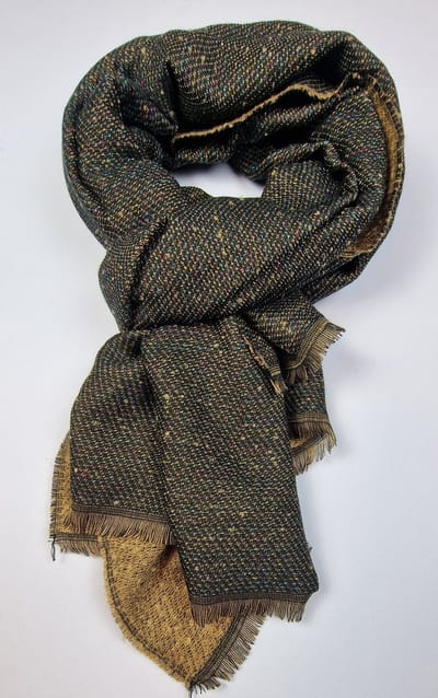 Wintersjaal met gekleurde glitters en 2 kanten / kleuren